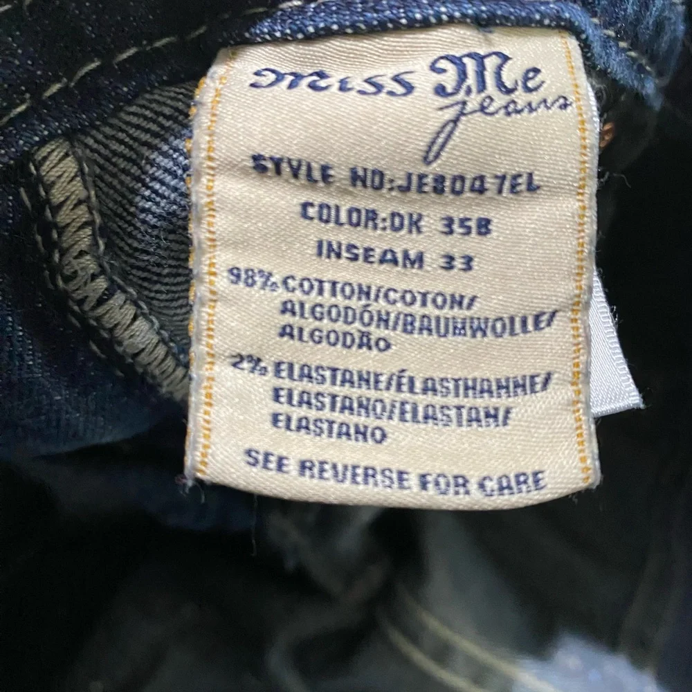 Miss Me Dark Blue Easy Boot Cut Jeans 31 - Picture 6 of 7